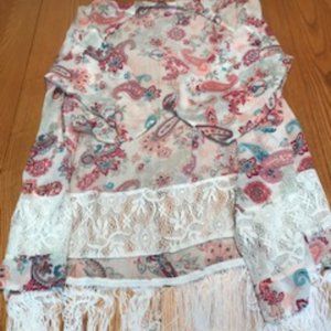 Colorful open sweater